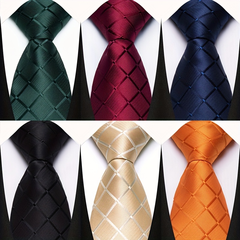 

Men's Multi-color Plaid Ties Business Gentleman Suit Tie Party Business Decorative Accessories, Ideal Choice For Gifts