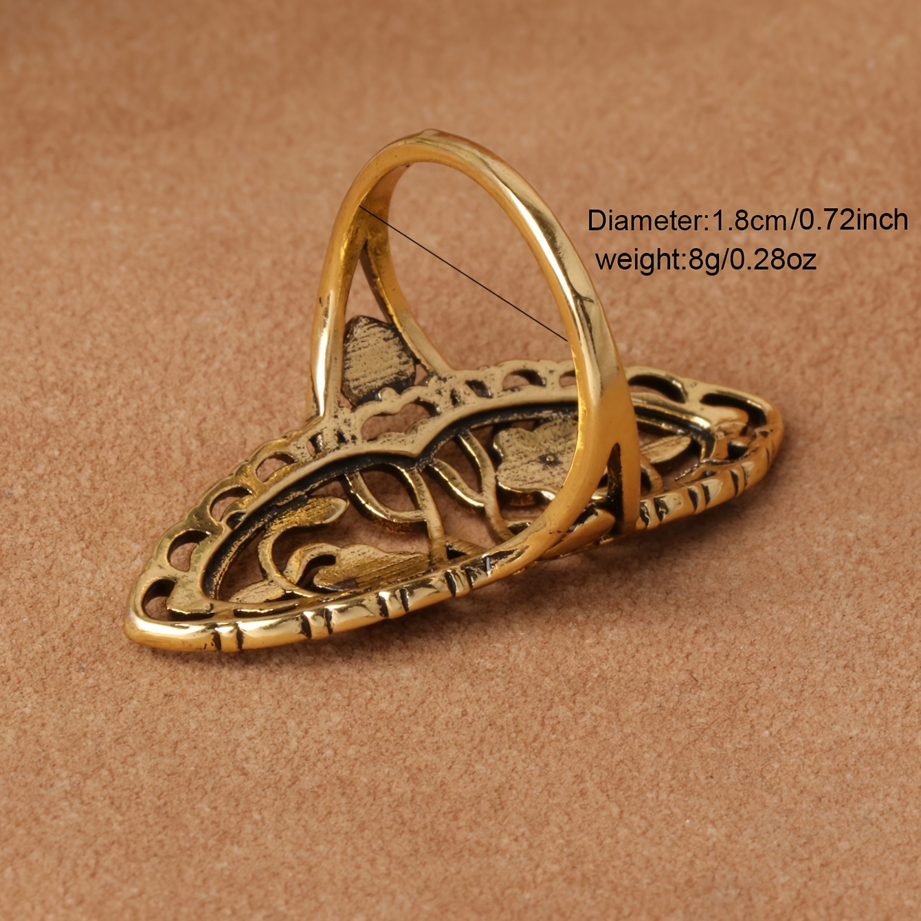 Vintage Flower Pattern Hollow Out Ring