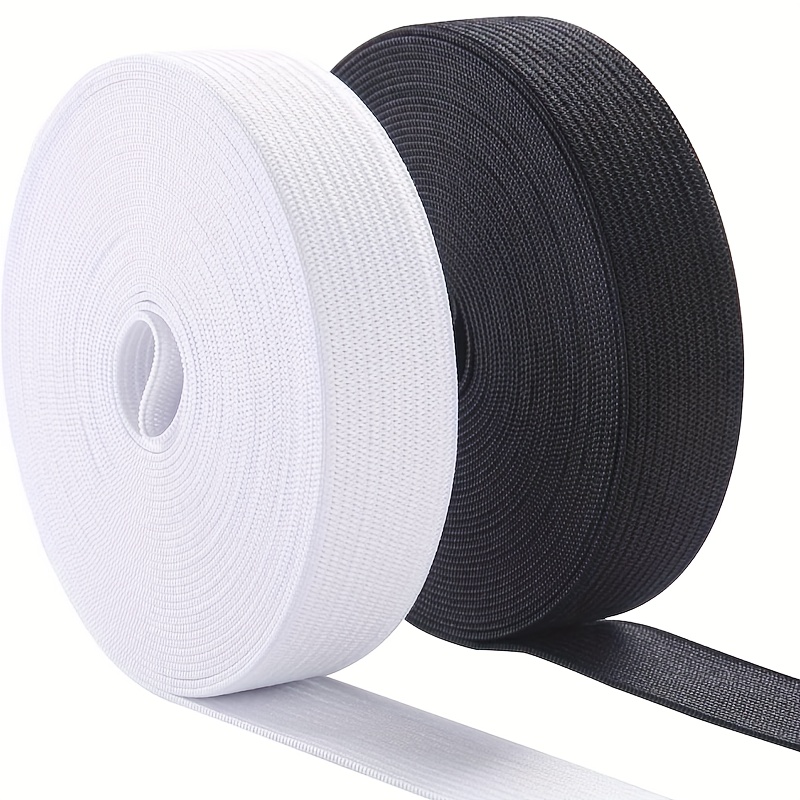 Elastic Band Material for Sewing 2 Inch Wide Braided Elastic Cord Pants  Elastic Spool Heavy Stretch for Waistband 10 Yard (5 Yard White,5 Yard  Black) : : Home & Kitchen