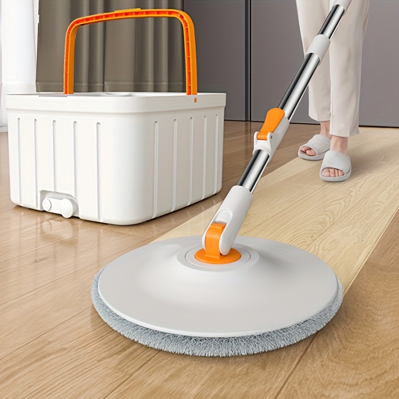 Spin Mop with Bucket Hand Free Squeeze Mop Automatic Separation Flat Mops  Floor Clean with Washable Microfiber Pads Bucket Set - AliExpress