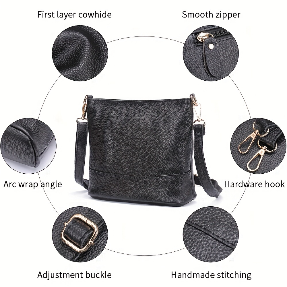 Fashion Simple Handbag Genuine Leather Clutch Women Zipper Small