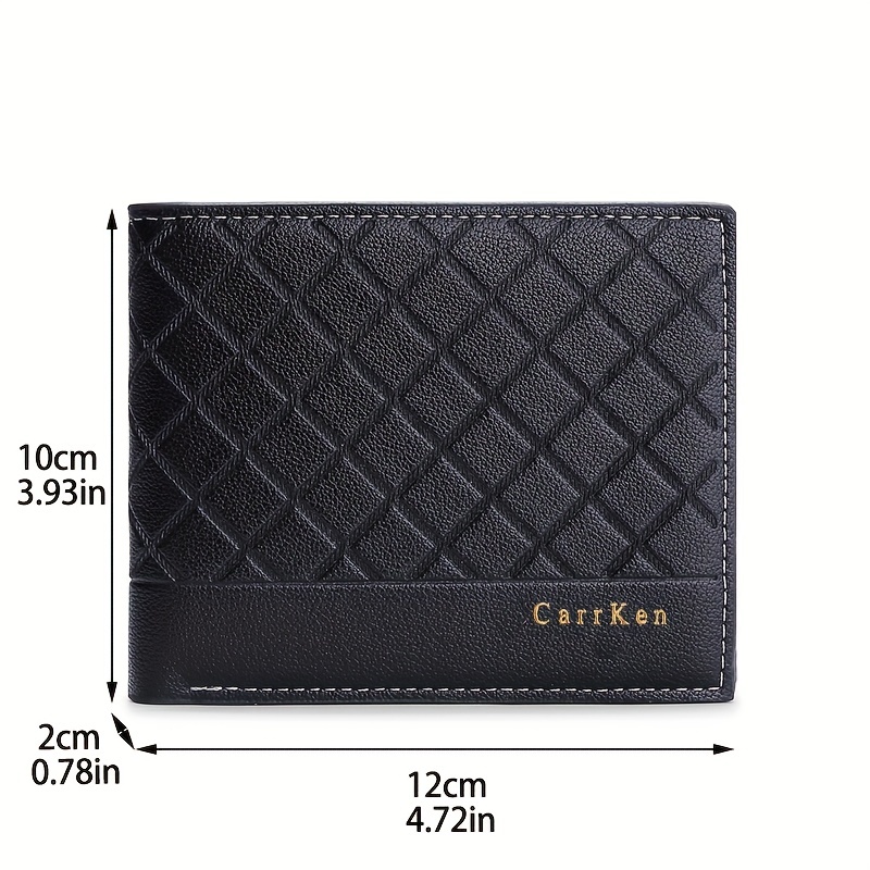 Cartera Fina Cuero Pu Tarjeta Crédito Moda Hombre, Monederos Cortos Clip  Plegable Dinero, Cartera Tarjetero Identificación, 1 Ud. - Bolsas Equipaje  - Temu Chile