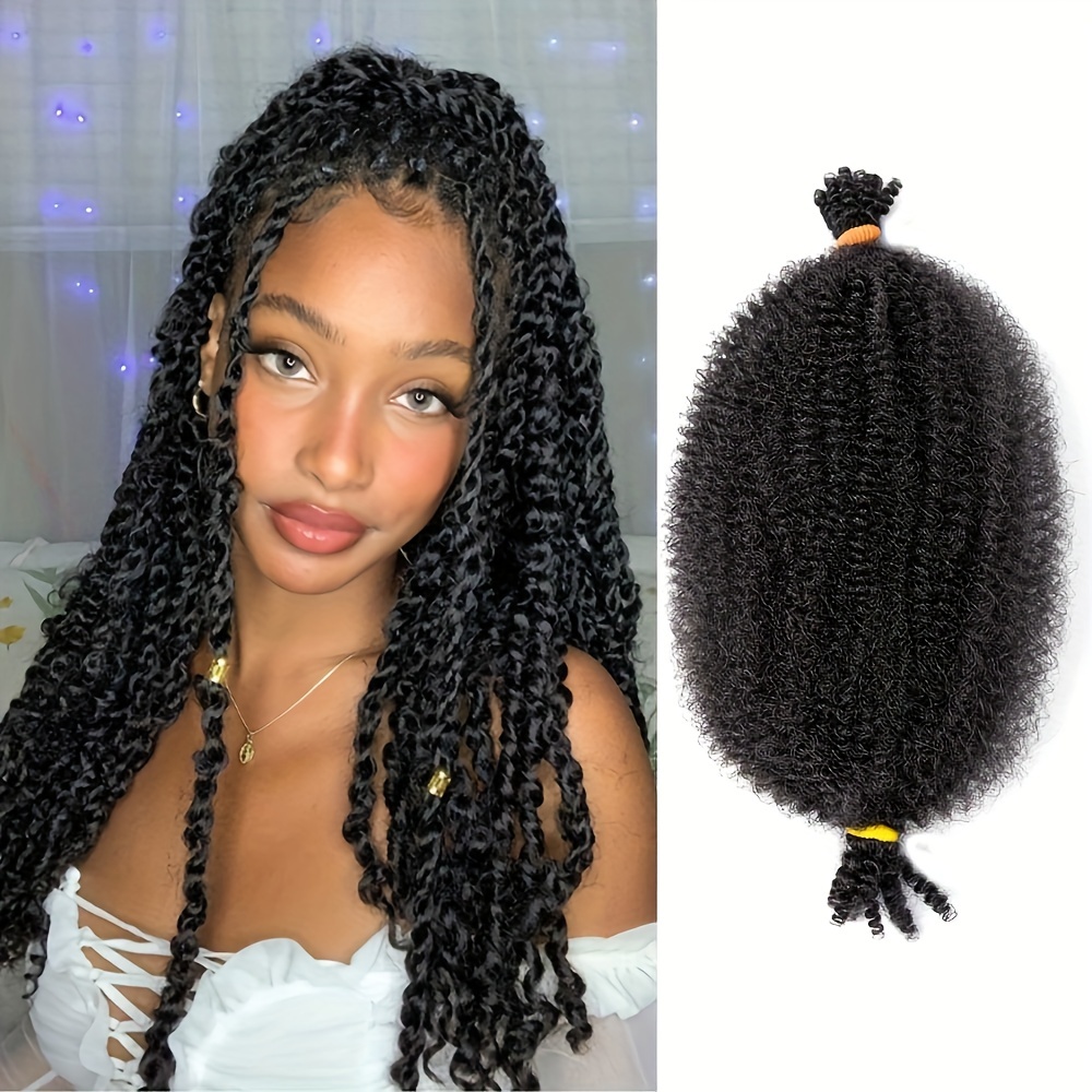 12inch Springy Afro Twist Hair Kinky Twist Braiding Hair - Temu