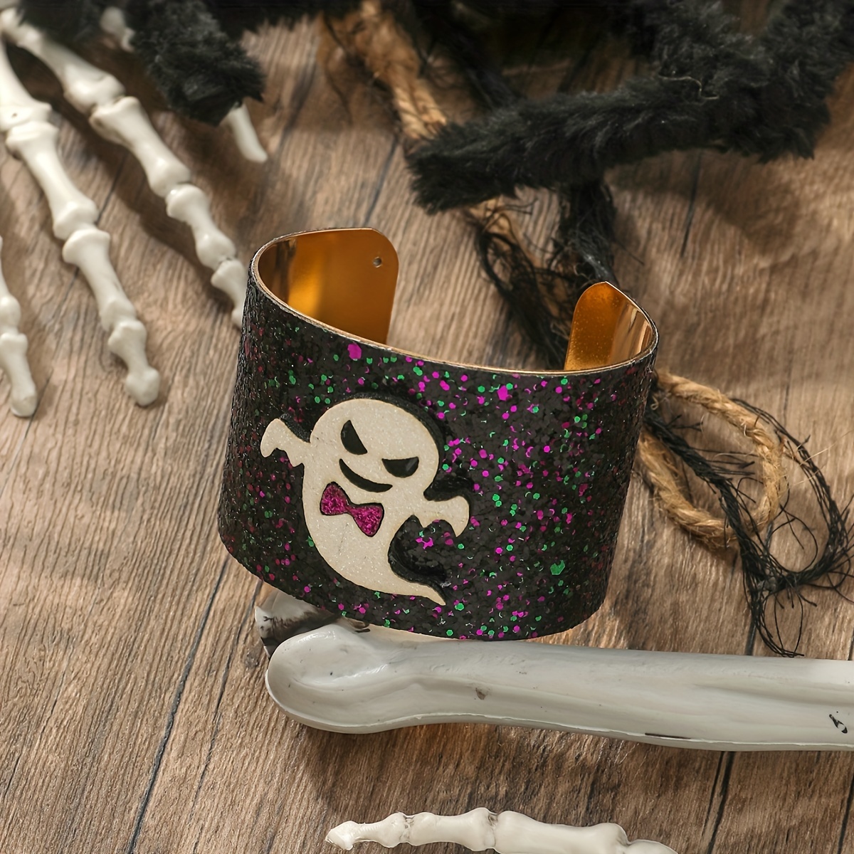 Pink skull Halloween theme bracelet - Folksy