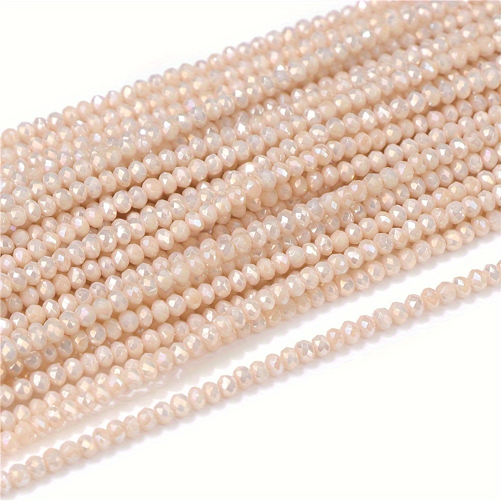 

10 Strands 2mm Boutique Polyhedral Crystal Glass High Temperature Electroplating Flat Rice Porcelain Beads For Various Festival Bracelet Jewelry Making And More Accessories