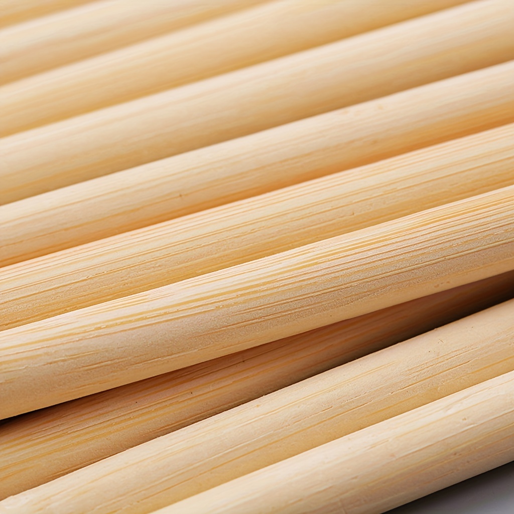 25PCS Dowel Rods Wood Sticks Wooden Dowel Rods – 1/4 x 12 Inch