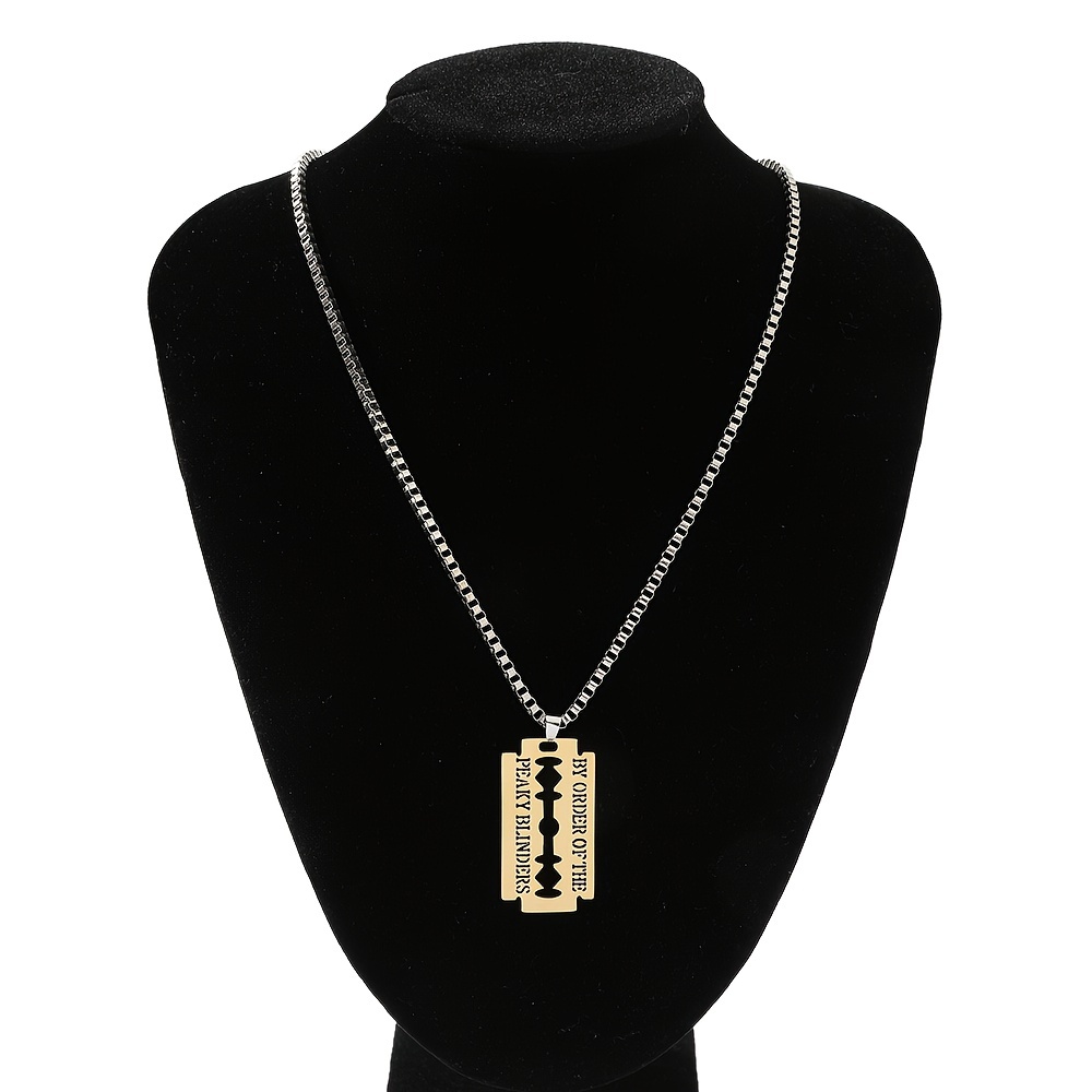 Gangster Blade Stainless Steel Pendant Necklace