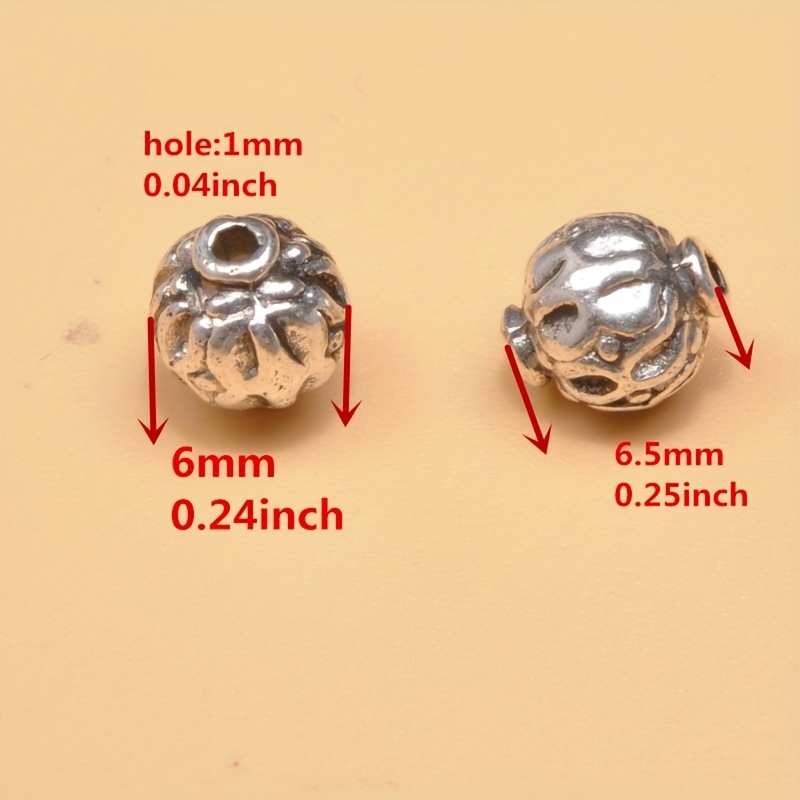 Silvery Alloy Spacer Beads Curved Pattern Lantern Beads - Temu