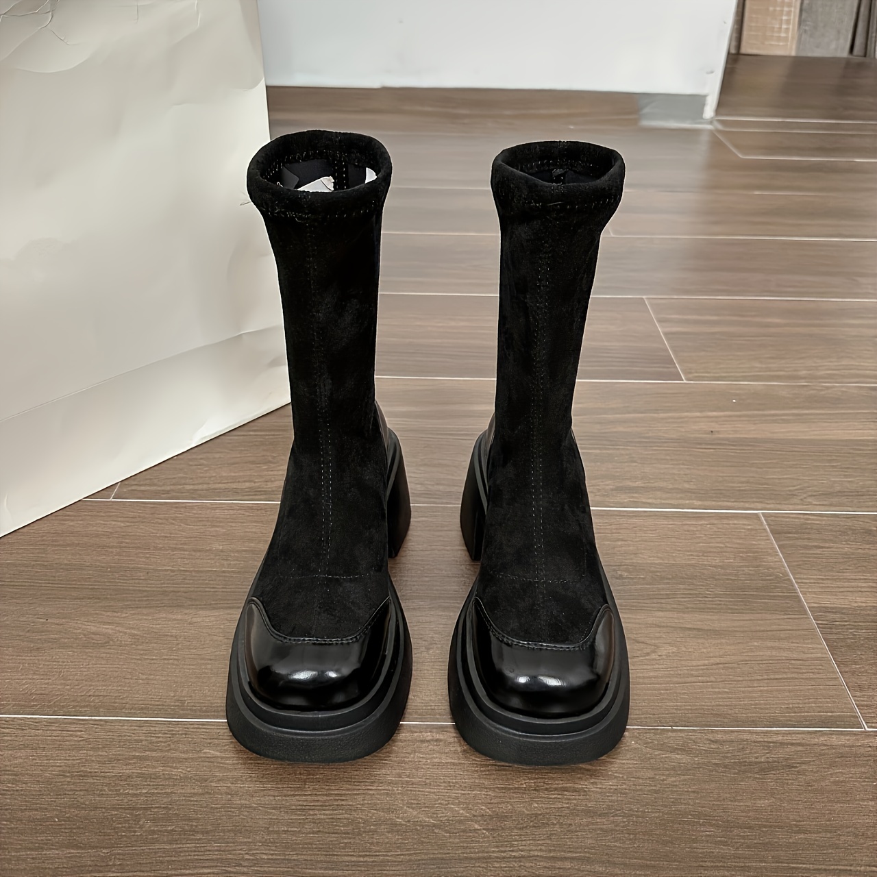 Slim mid sale calf boots