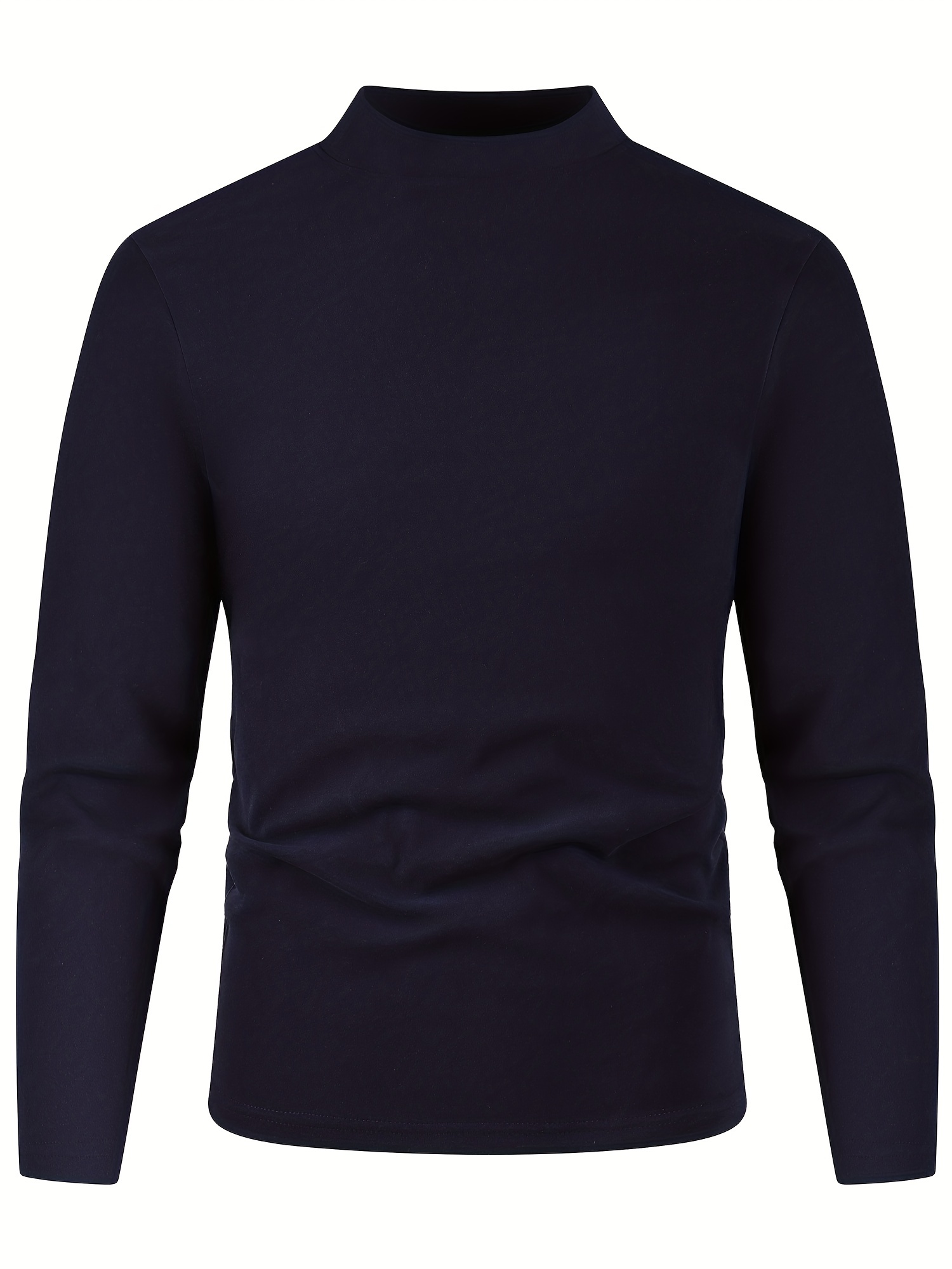 Camiseta interior térmica de cuello alto falso para hombre, camisas de capa  base de manga larga