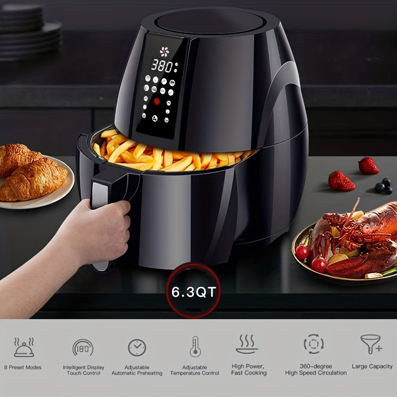 Air Fryer, 10 Quart Family Size Large Airfryer, 6 One  