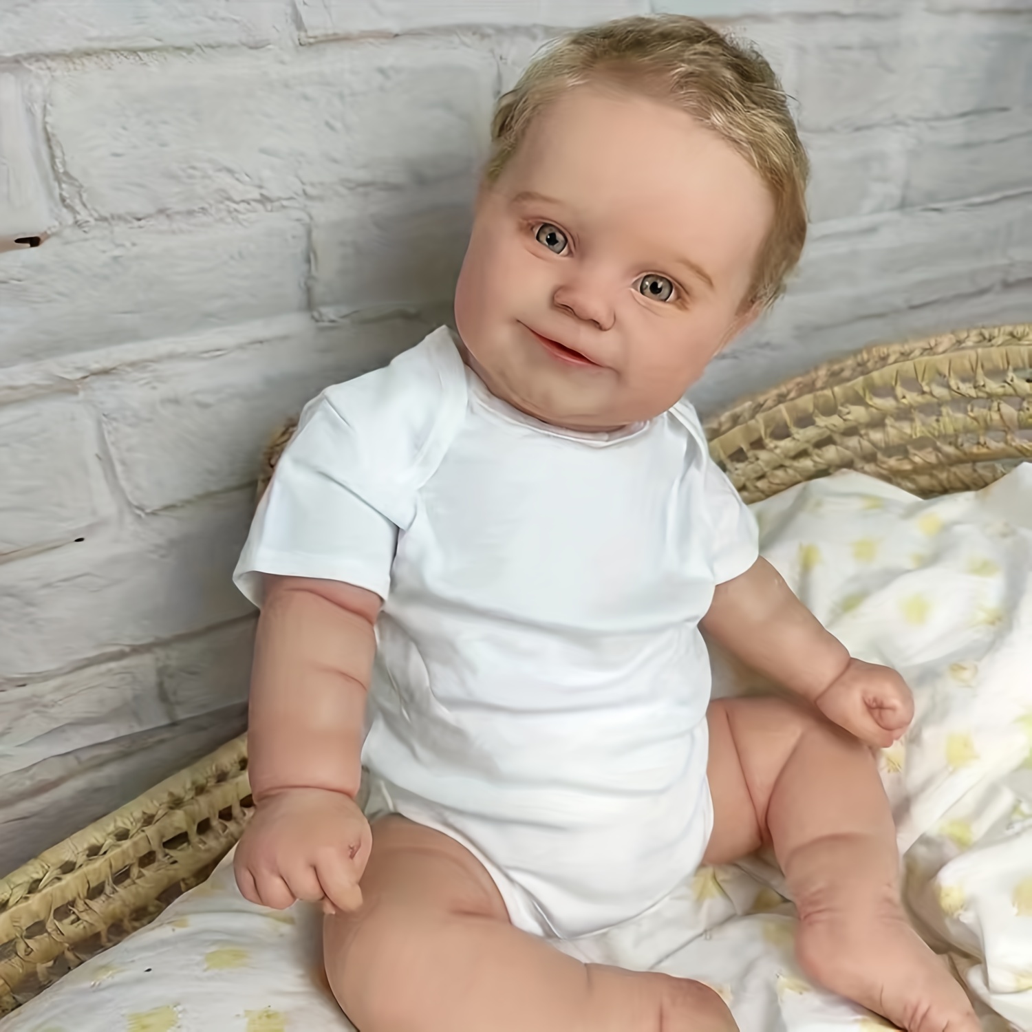 Cuddly Open Eyes Bebe Reborn Doll With Rooted Blonde Hair - Temu