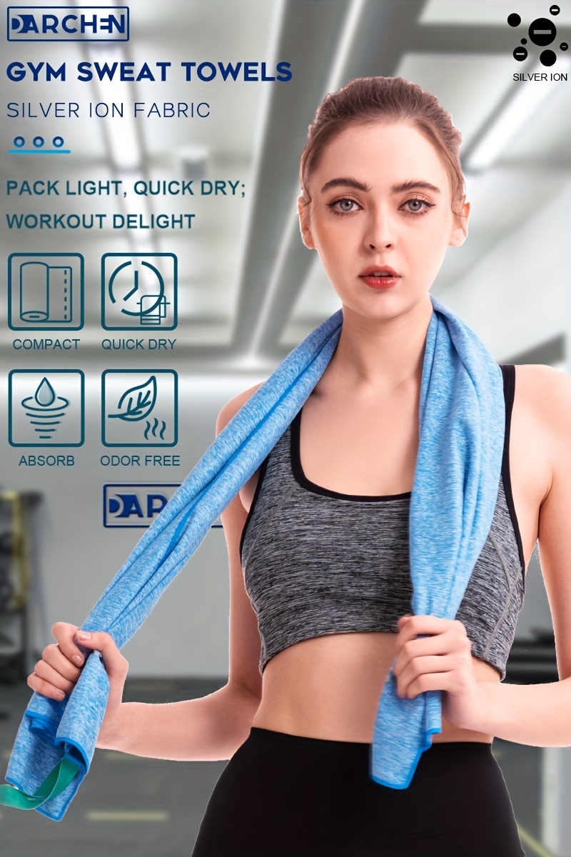 DARCHEN [5 Pack Gym Towels Accessories for Men, Quick Dry Sweat  Towel for Workout Tennis Sports Exercise, Microfiber Silver Ion Towels  Compact & Absorbent : Sports & Outdoors