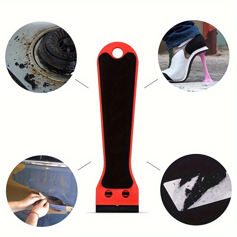 Red Long Handle Shovel Knife Color Changing Film Glue Removal Cleaning  Scraper Automotive Film Tool Remove As Garbage Sticker, Glue Scraper - Temu