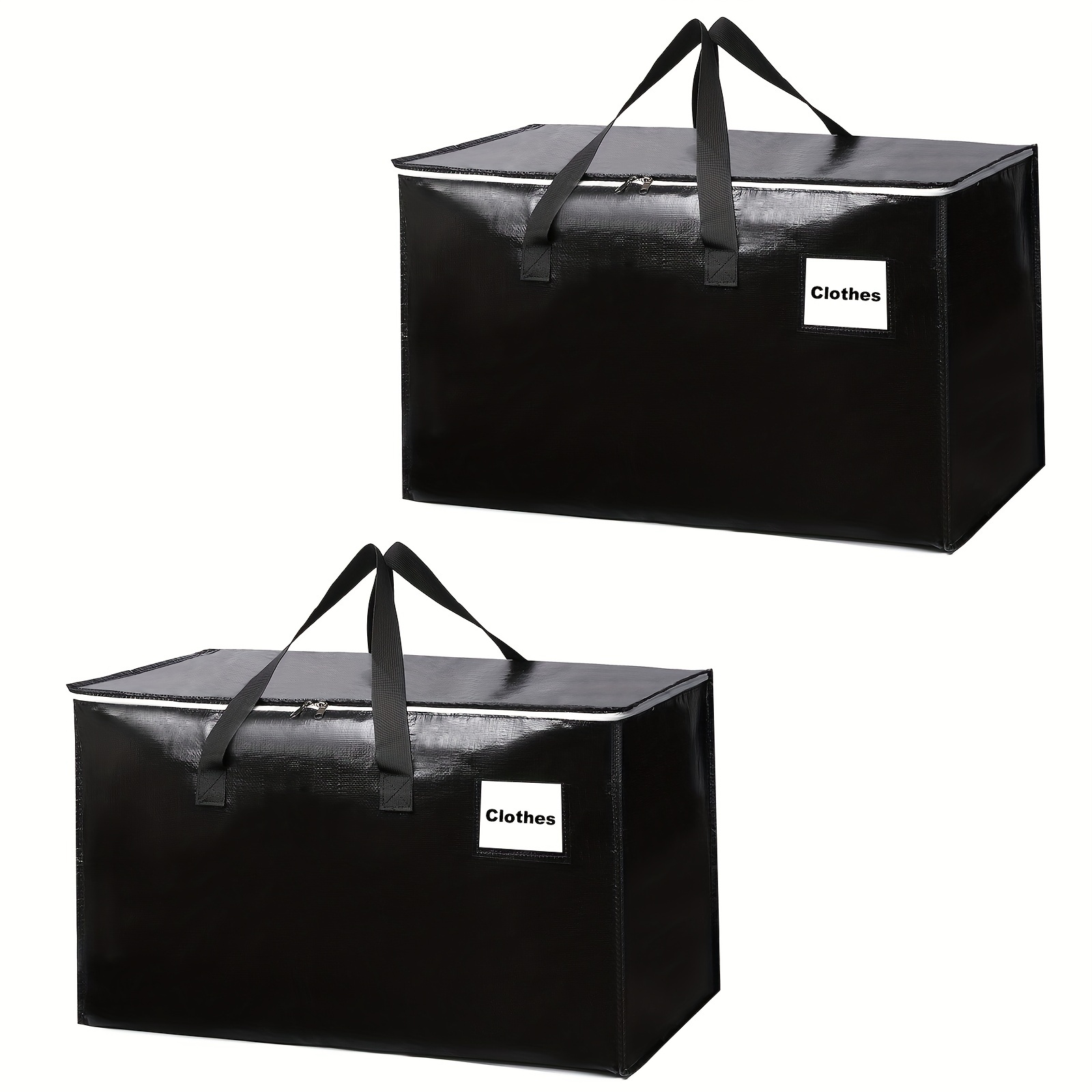 Set di 4 scatole di stoccaggio extra large con coperchio, scatole per il  trasloco, robuste borse grandi per il trasloco con zip, borse impermeabili  per vestiti, viaggi : : Casa e cucina