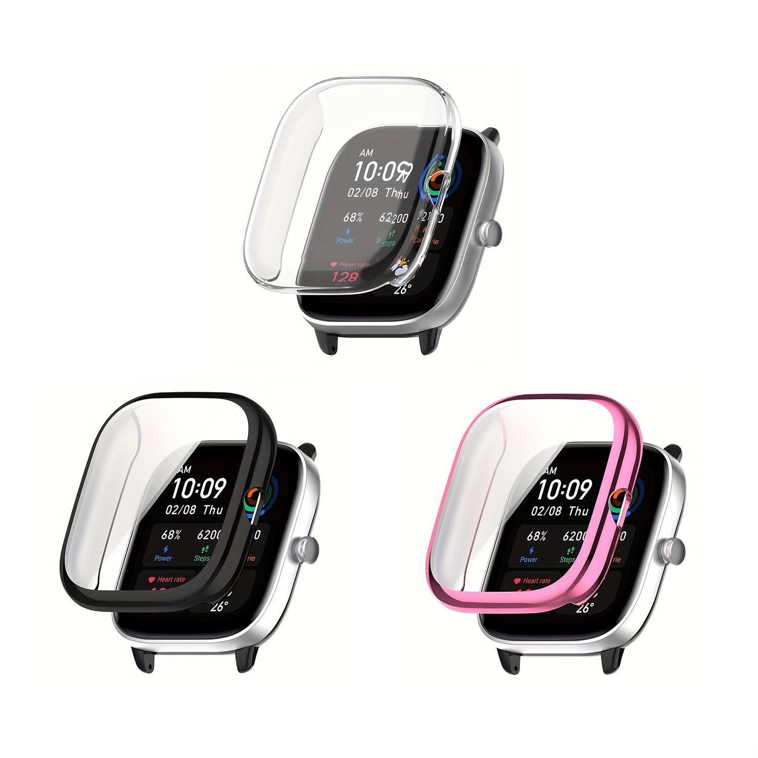 Watch Case For Amazfit Gts 4 Mini, Pc Case With Screen Protector (tempered  Glass) And Hard Shell (case Only)