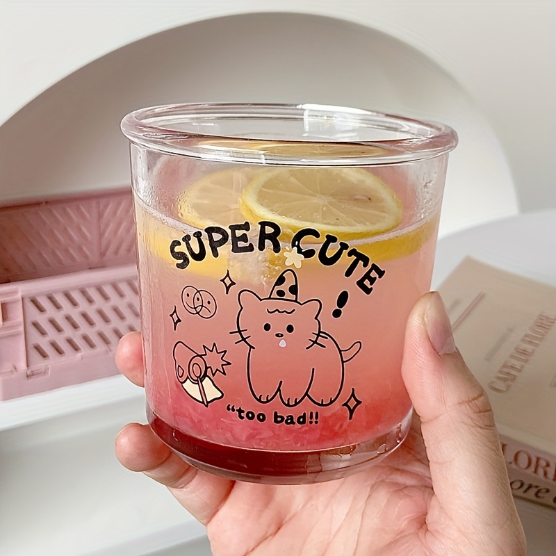 Cat Claw Water Cup 300ml Frosted Glass Coffee Cups Cute Cat - Temu