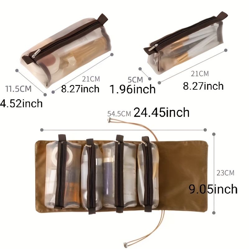 4 in 1 toiletry bag foldable quick roll makeup organizer Temu United Kingdom