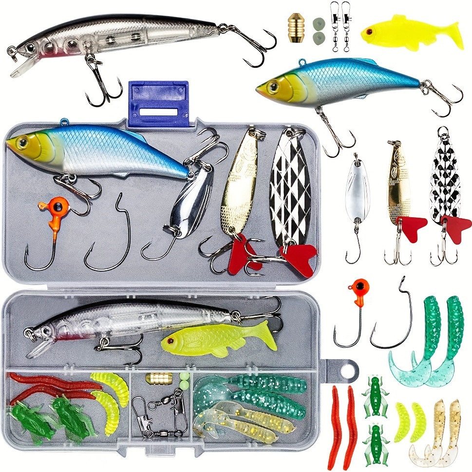 Fishing Lures Kit For Freshwater Saltwater Fishing Tackle - Temu Australia