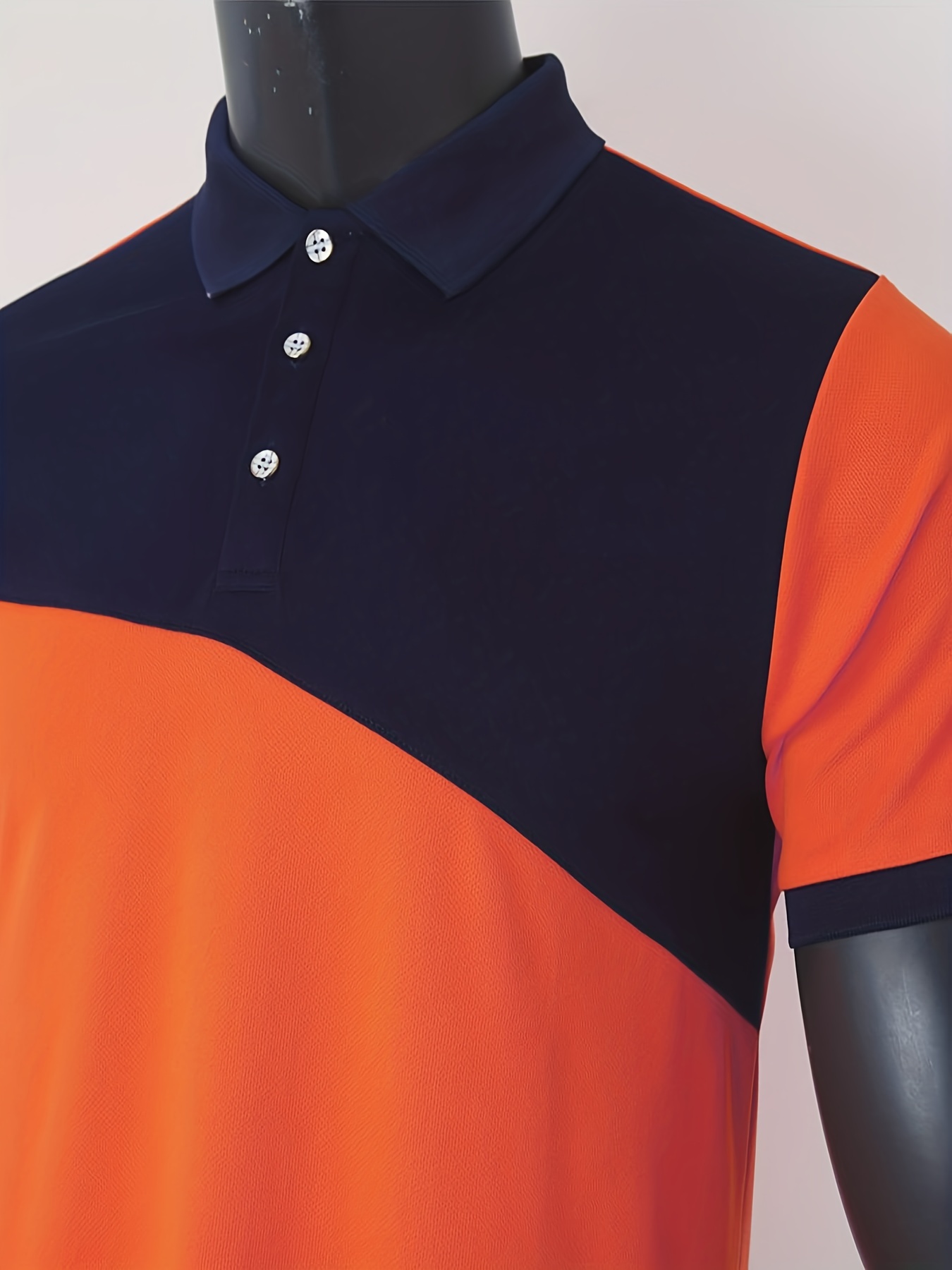 Men's color block outlet polo shirt