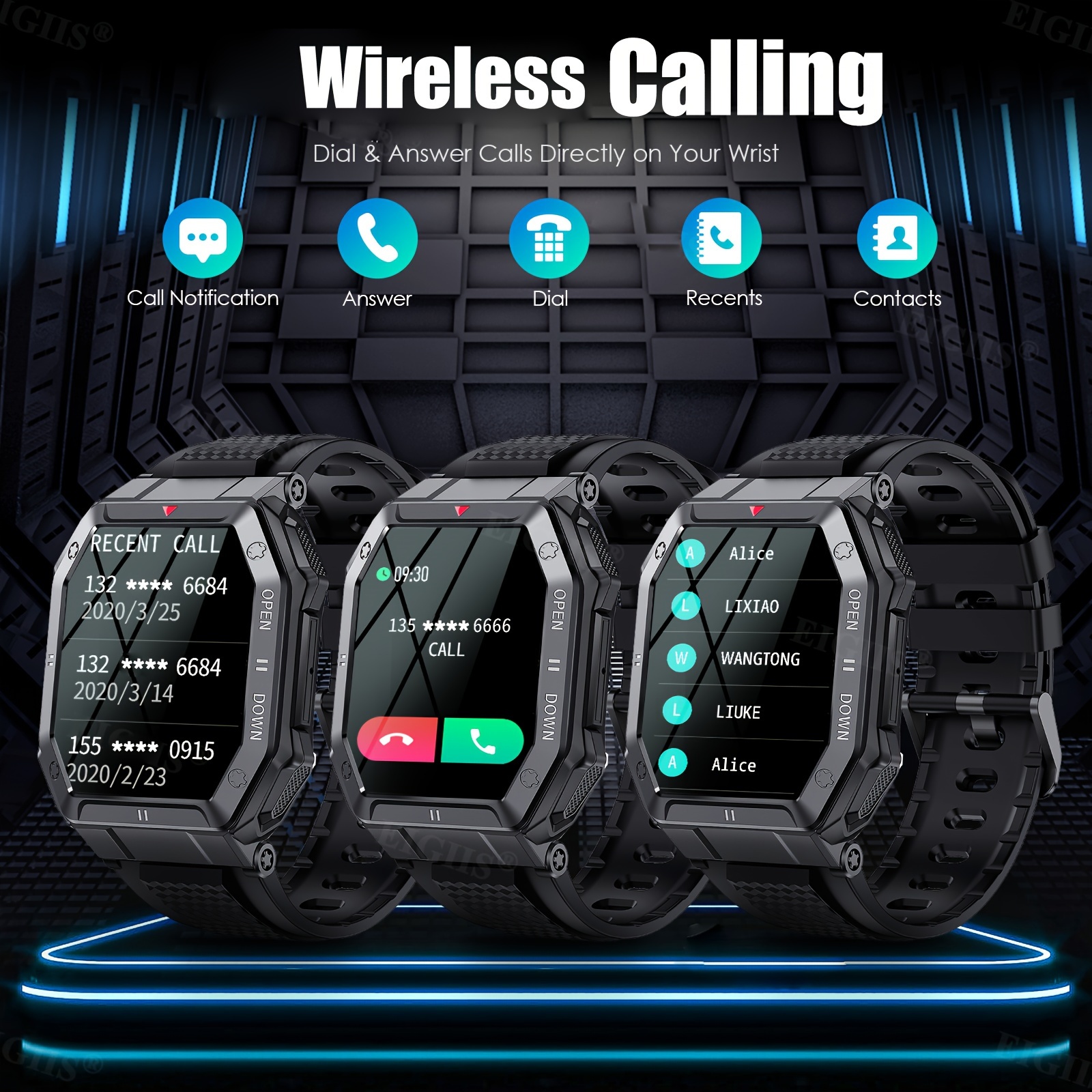 Ke3 Smart Watch Men Answer/make Calls Hd Screen - Temu