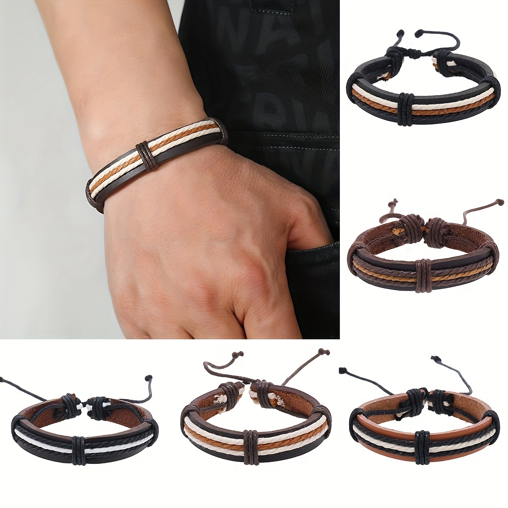 Pu Leather Hand Bracelet - Temu