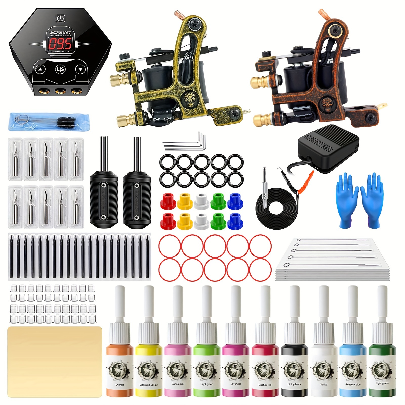  Tattoo Kit for Beginners 2PC Tattoo Gun Kit DIY at Home 50PC  Tattoo Need les 5RL 54PC Tattoo Ink Set Lining Shading Complete Tattoo  Supplies Kit Tattoo Accessories for Men Tattoo