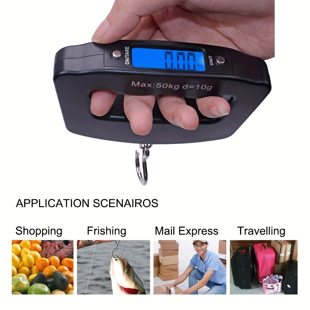 1pc Portable Electronic Luggage Scale, Travel Digital Hook Luggage Scale,  Suitcase Weight Scale