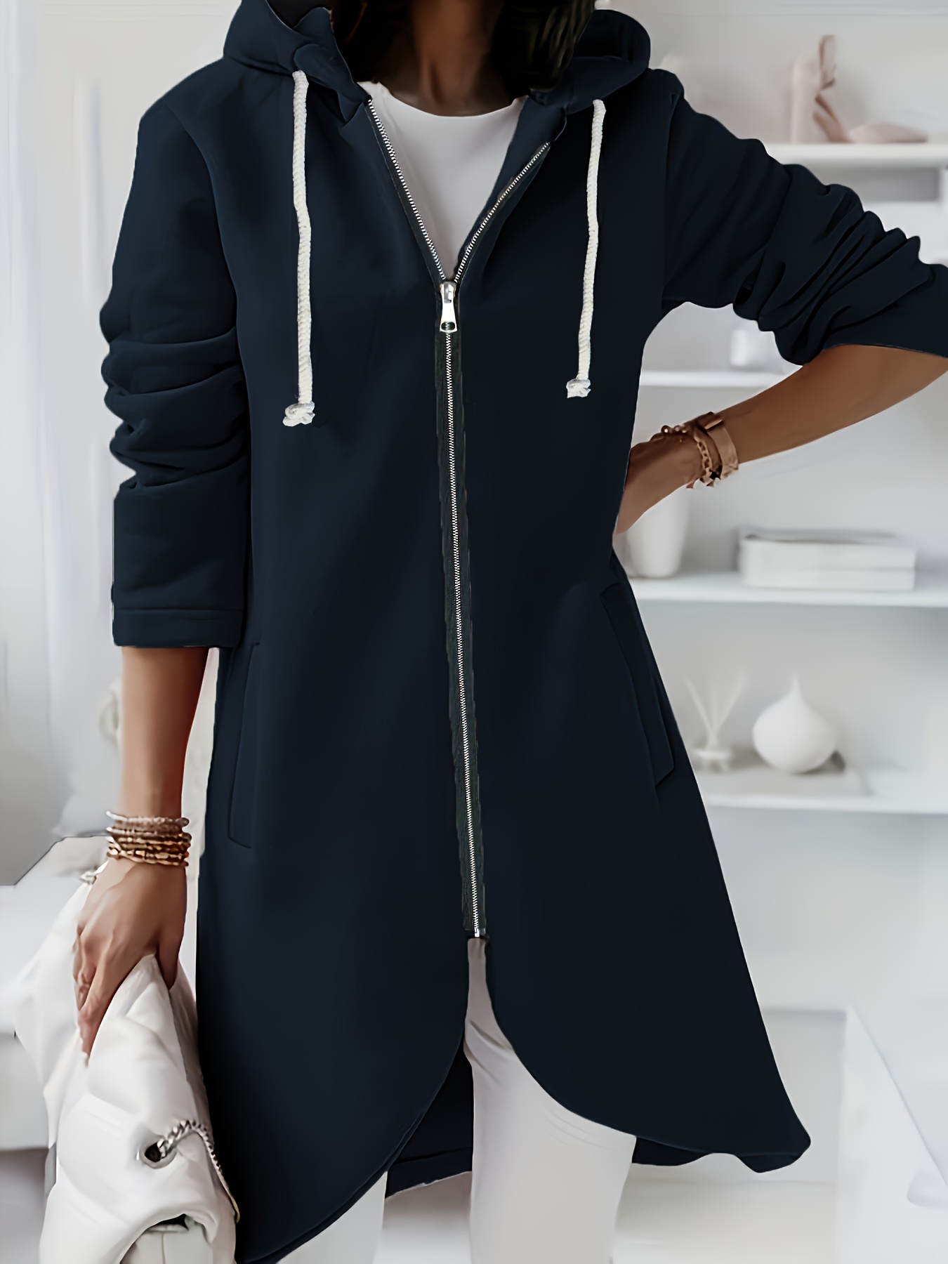 Plus size shop asymmetrical hoodie