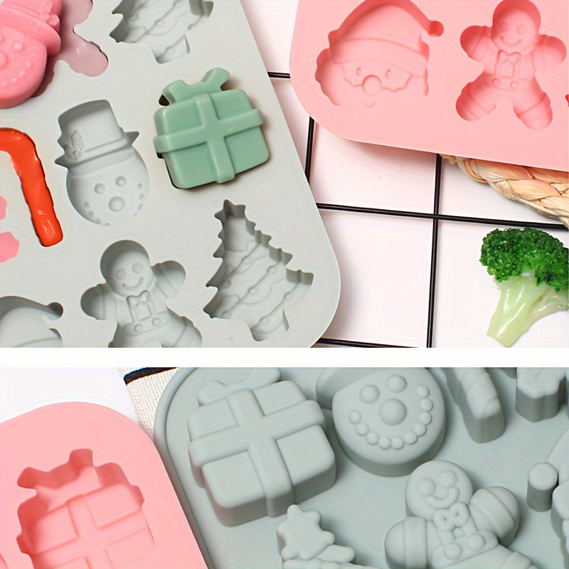 1pc, Christmas Cake Mold, 3D Silicone Mold, Gingerbread Man House Tree  Cookie Mold, Chocolate Mold, For DIY Cake Decorating Tool, Baking Tools,  Kitche