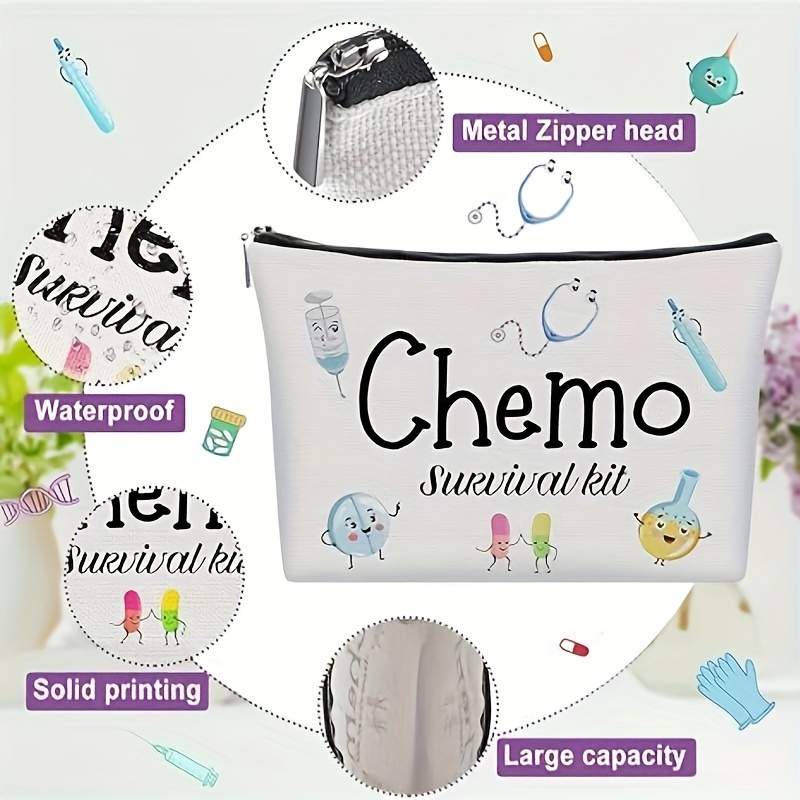  Chemo Care Package Chemo is Tough But You're Tougher  Chemotherapy Treatment Makeup Bag (Tough chemo) : Beauty & Personal Care