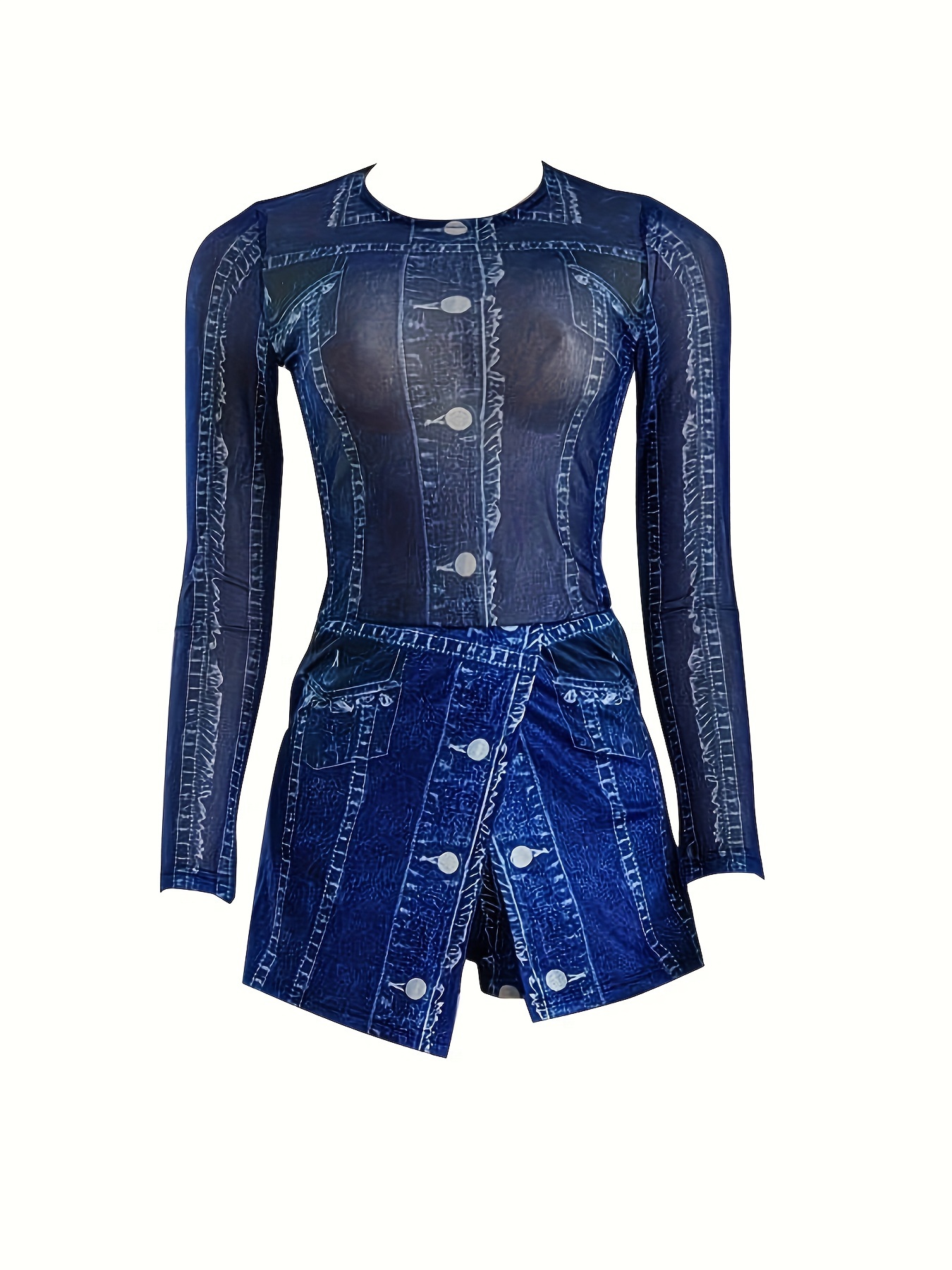 Casual Matching Two-piece Set, Short Sleeve Bodysuit & Solid Shorts  Outfits, Women's Clothing