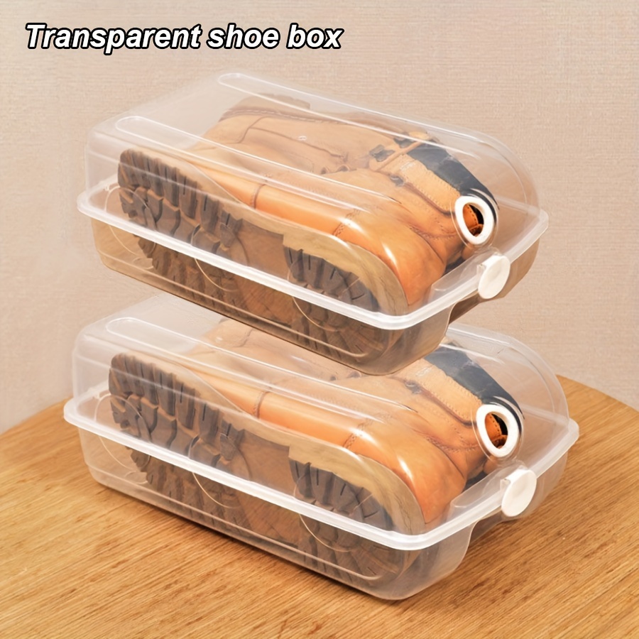 Thickened Transparent Shoe Box Flip Plastic Shoe Box Storage Box