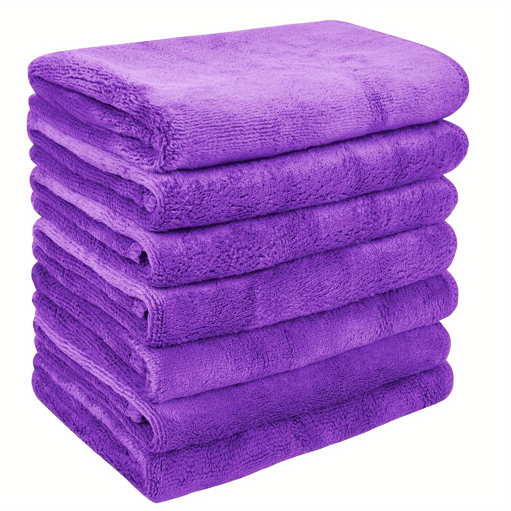 

7 Pack Purple Soft Washcloths Quick Drying Face Cloths Reusable Makeup Remover Cloths Microfiber Facial Cloths For Washing Face Makeup Washcloths