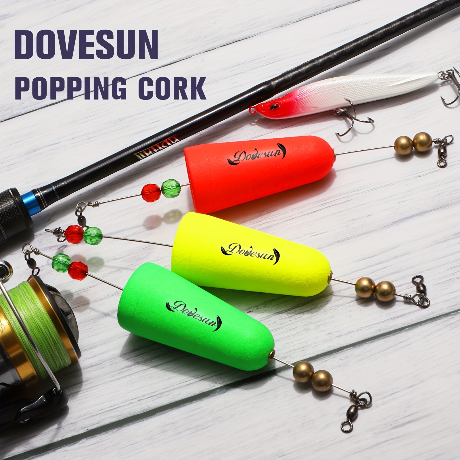 Popping Cork Floats Saltwater Weighted Fishing Bobber - Temu Australia