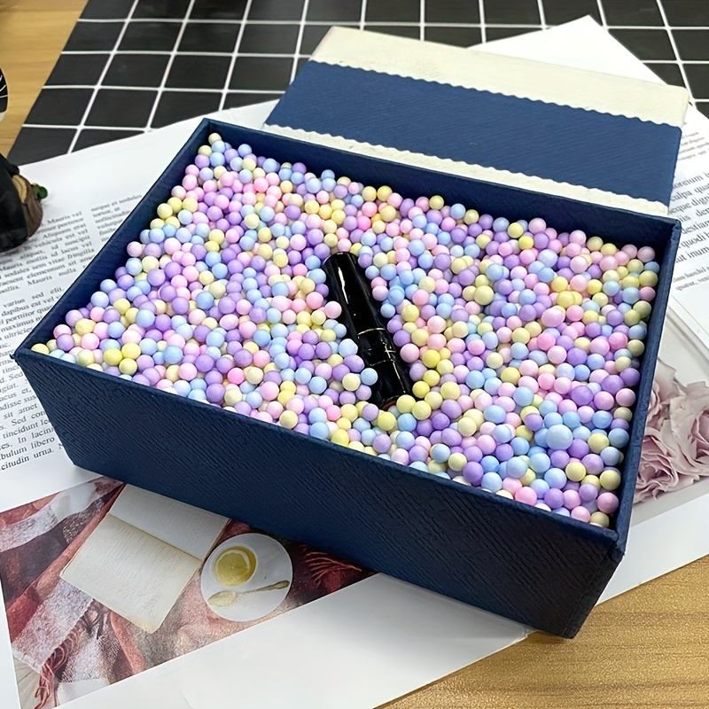 Gift Box Filler Macaron Color Mini Foam Balls Rainbow Tiny - Temu