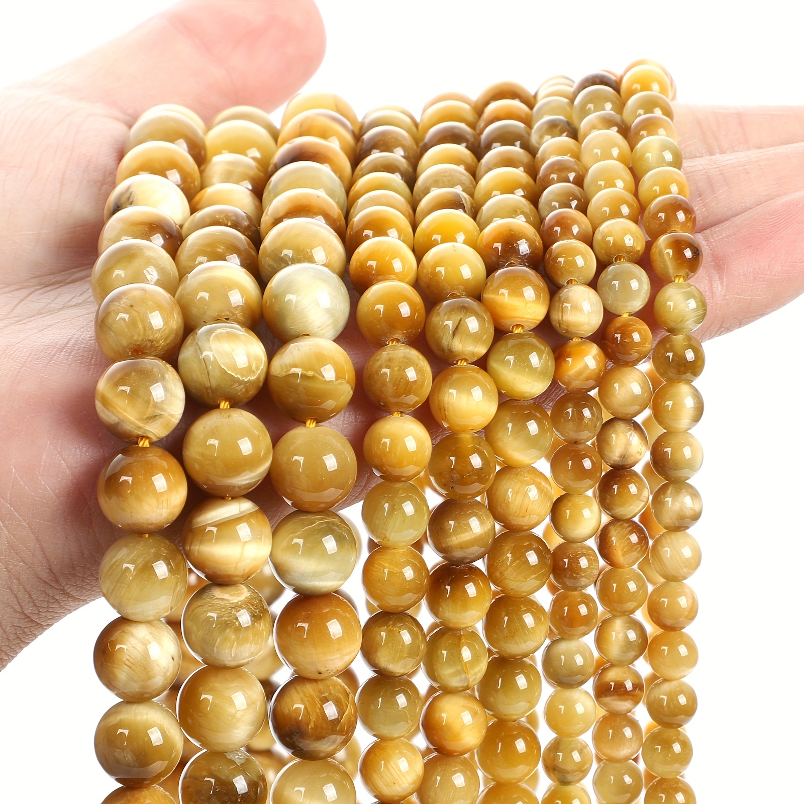 

4/6/8/10mm Aaa Golden Tiger Eye Natural Stone Charm Loose Beads For Jewelry Making Diy Necklace Bracelet Earrings Handmade Craft Supplies