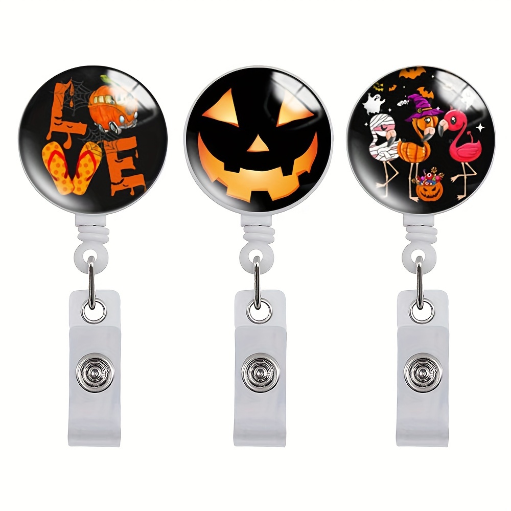 Happy Halloween Badge Reel Retractable Id Clip 's Spooky - Temu