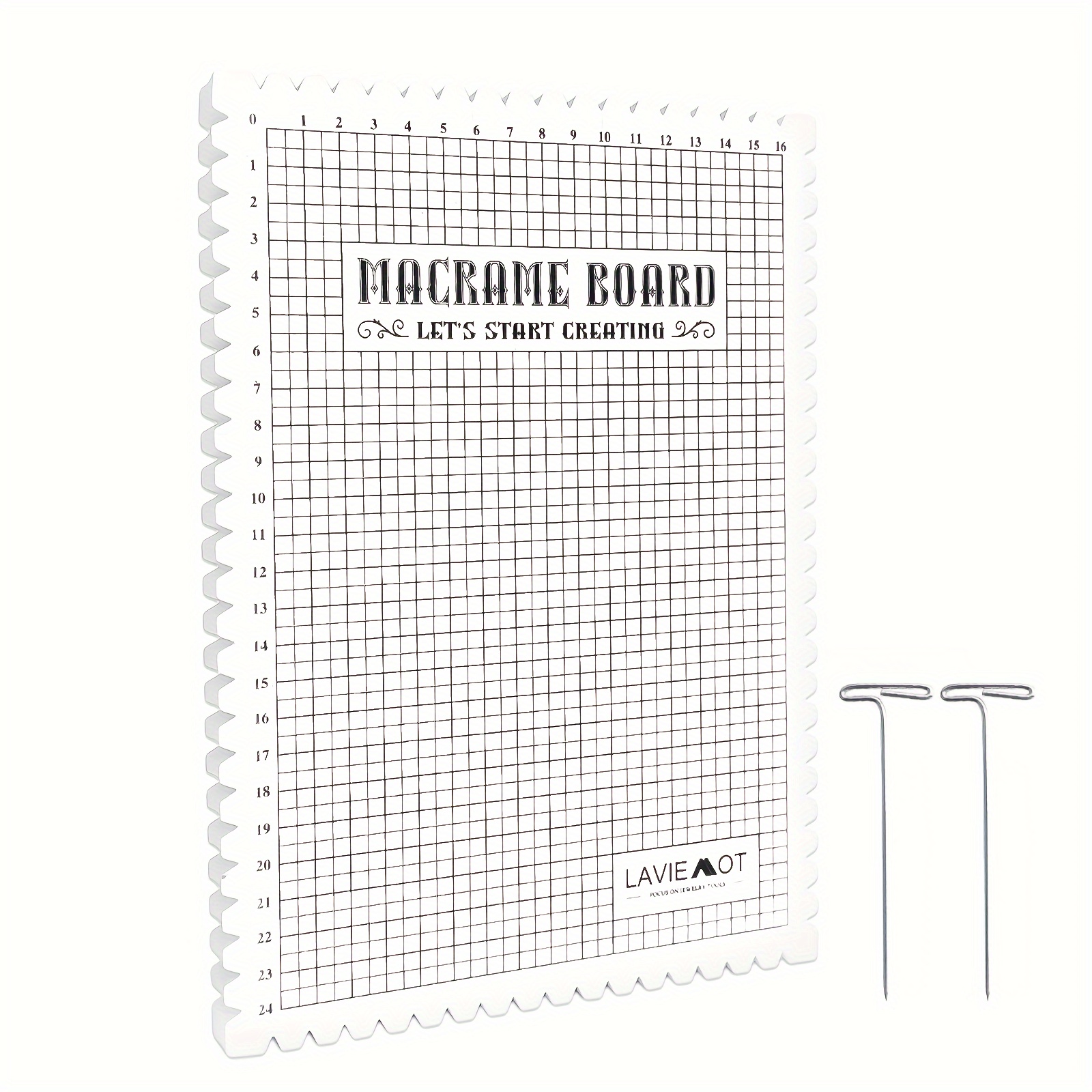 Macrame Board and Pins,16×16 in Macrame Project Board, Double-Sided Grids  Handmade Braiding Board with Instructions for Braiding Bracelet Creating
