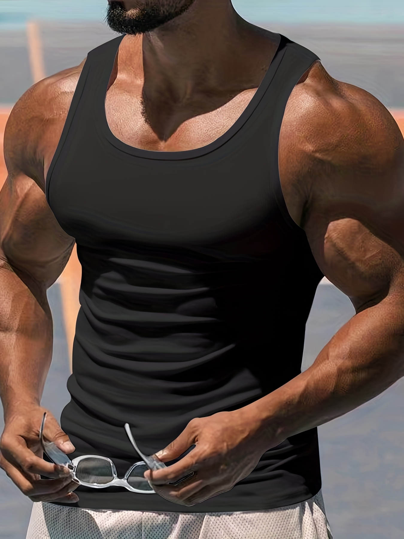 Summer Fitness Tank Top Bodybuilding Muscle Men Vest Workout