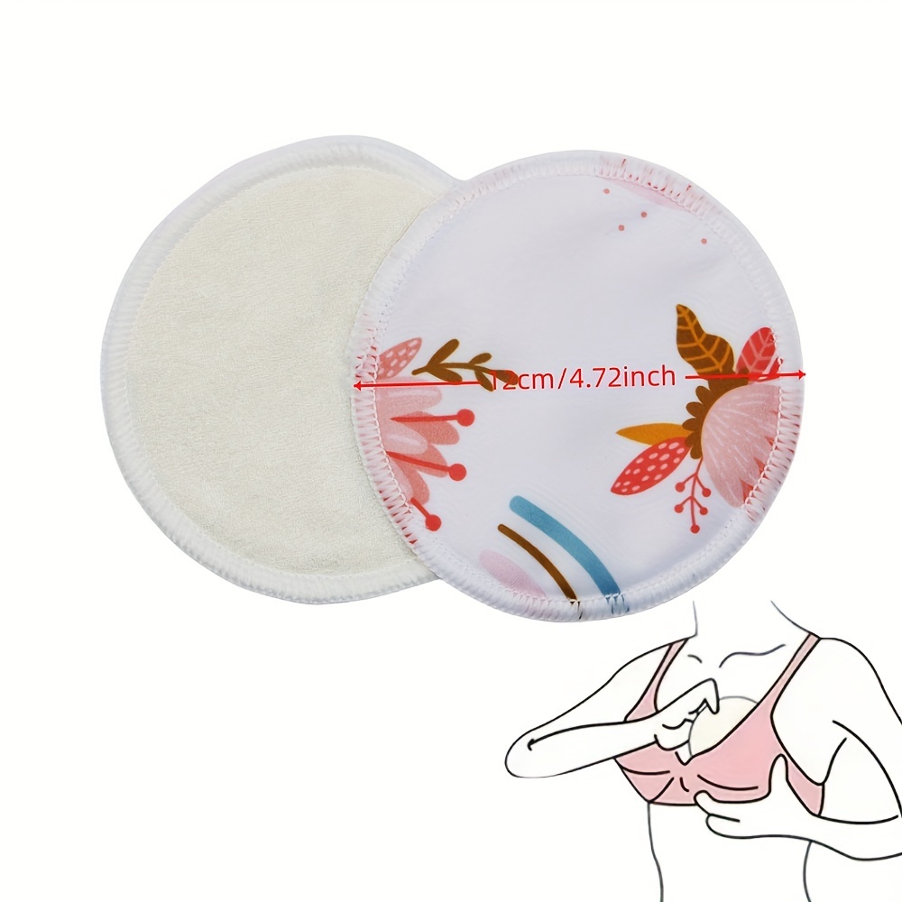 8pcs Bamboo Breastfeeding Pads, Washable and Reusable Absorbent Nursing Pads in Random Colors by Asenappy