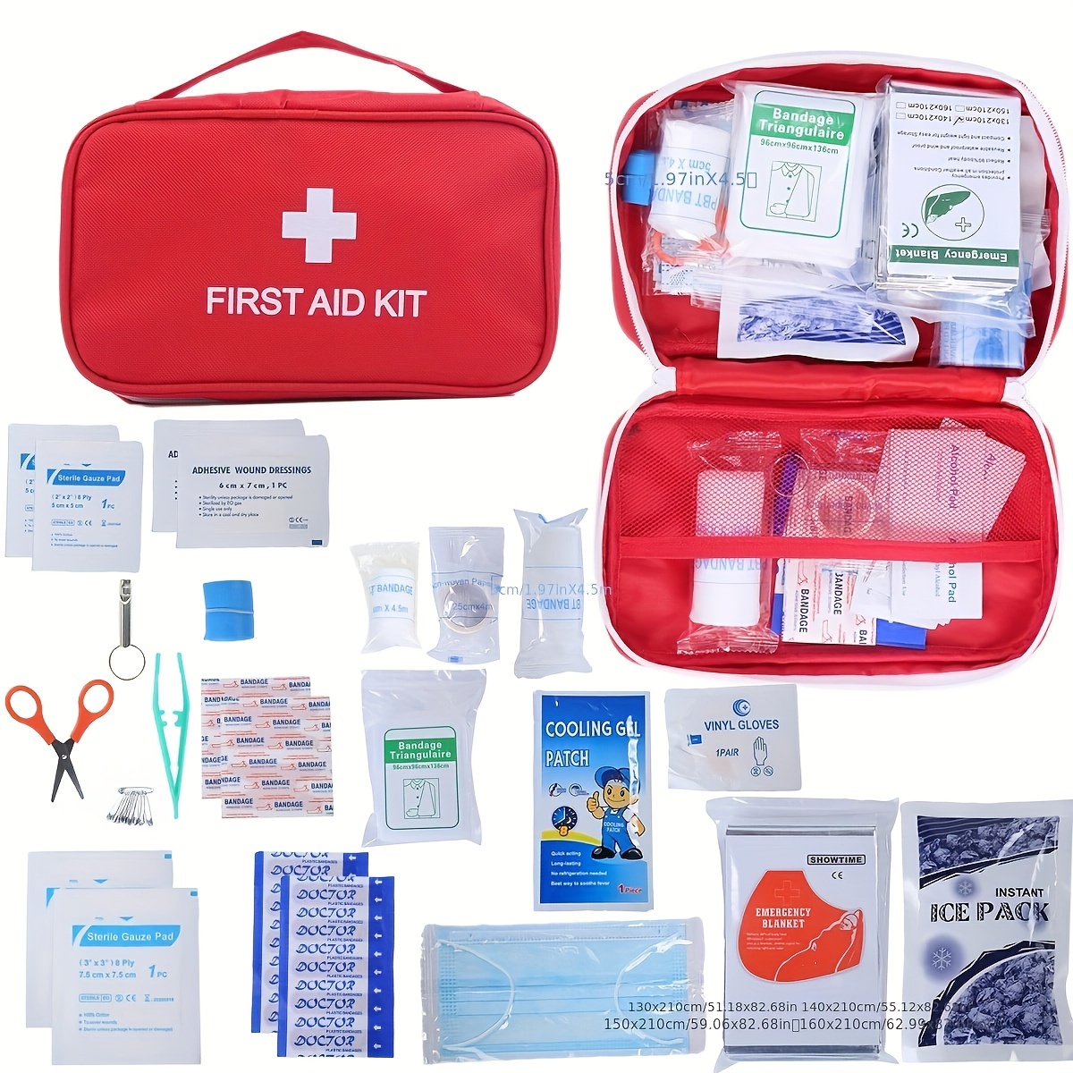 Kit de supervivencia de primeros auxilios, equipo de supervivencia