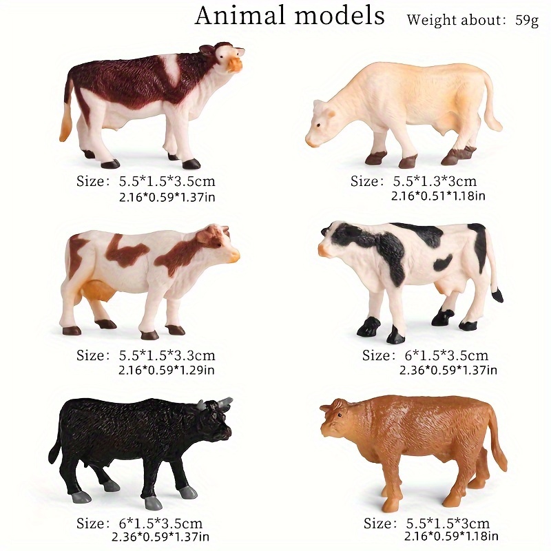 30-60 Pcs HO Scale Painted Farm Animals – Black & White Cows – Model Railway P8714