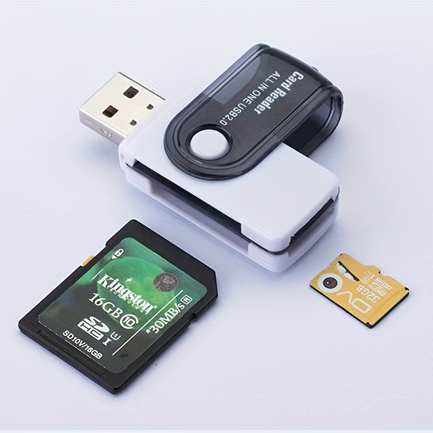 KINGSTON-Lecteur de carte Micro SD/SDHC/SDXC USB 2.0, adaptateur