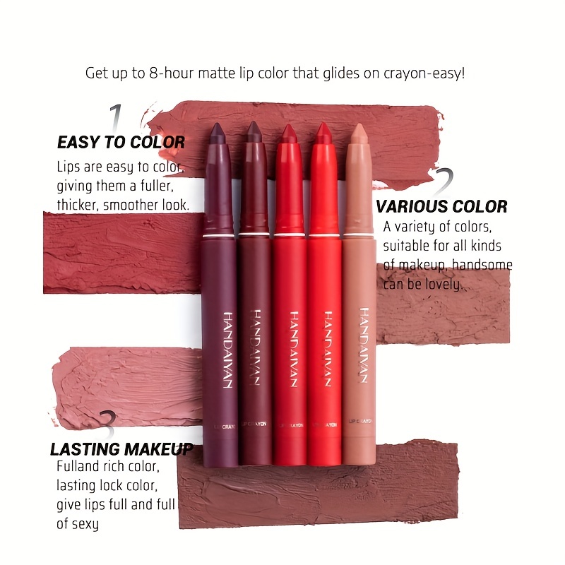 Dual Use Lip Liner Pen Smudge Proof Matte Finish Long Lasting Lip Makeup