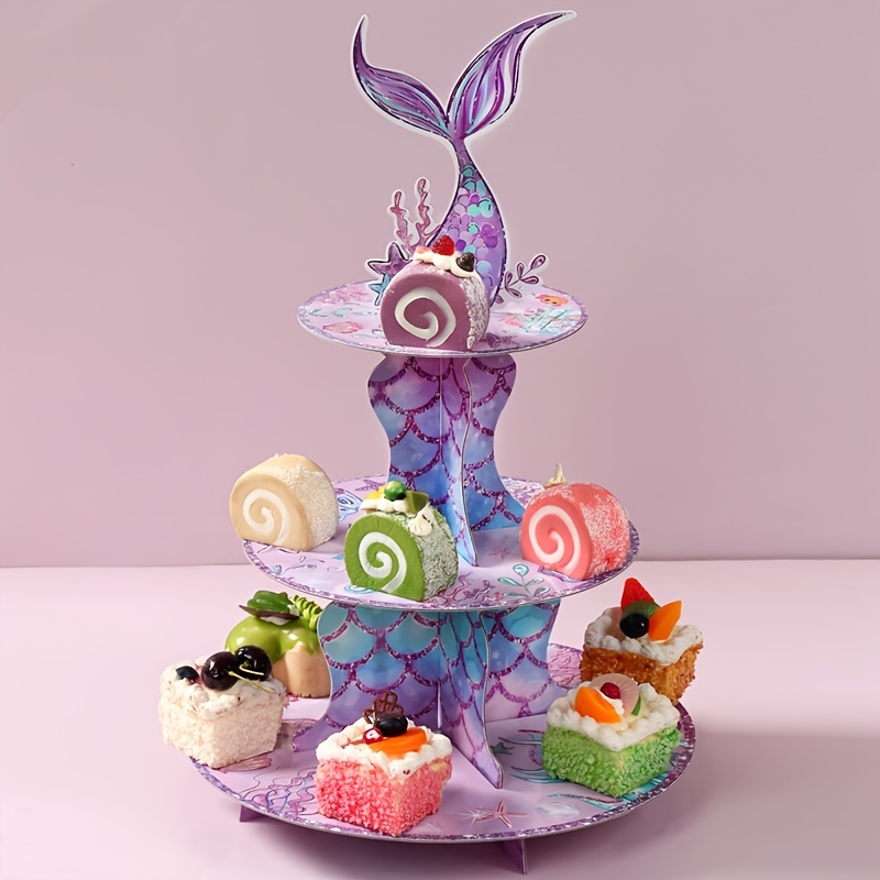 3 Tier Cupcake Stand Holder Cupcake Tower,sea fish underwater