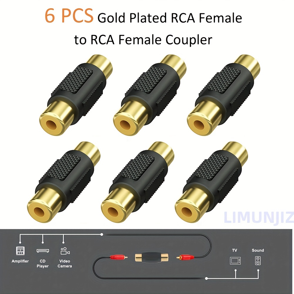 1pc RCA Y-Splitter (30cm/11.8in), 1 Männlich Zu 2 Weiblich  Stereo-Audiokabel, Vergoldeter Dual-RCA-Weibchen-Adapter Für Subwoofer,  Autoradio - Temu Germany