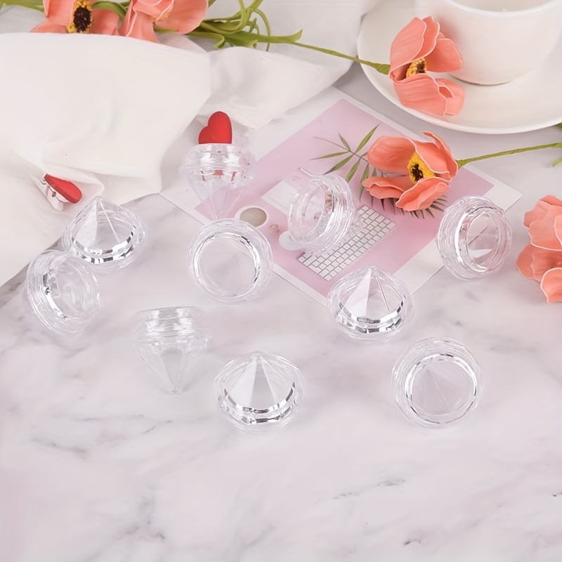 Empty Clear Cosmetic Jars Diamond shaped Mini Cosmetic - Temu