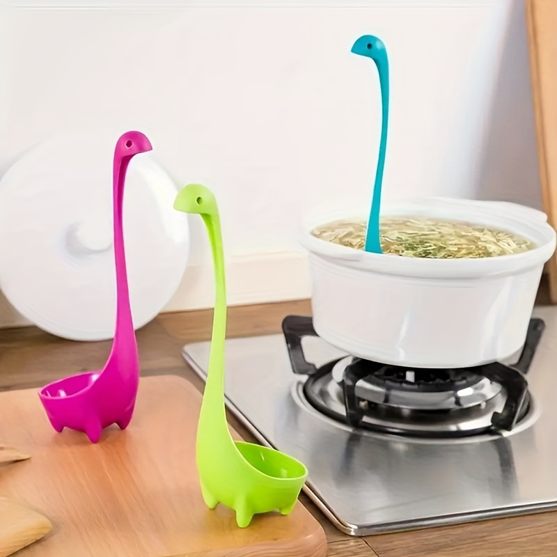 DELFINO Long Handle Spoon, Kitchen Supplies Dinosaur Spoons Soup