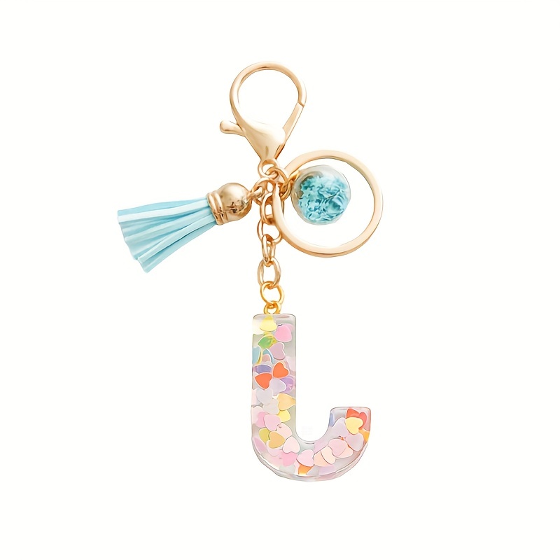 A m Alphabet Initial Letter Keychain Cute Resin Key Chain - Temu